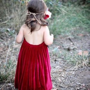 LAST ONE - cranberry velour maxi dress